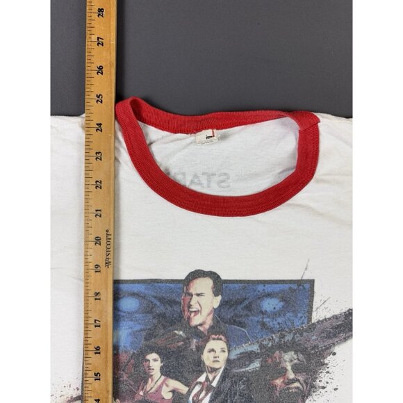 Vintage Y2K Ash Vs Evil Dead Horror TV Series Ringer Shirt Womens Medium Promo - Picture 15 of 15
